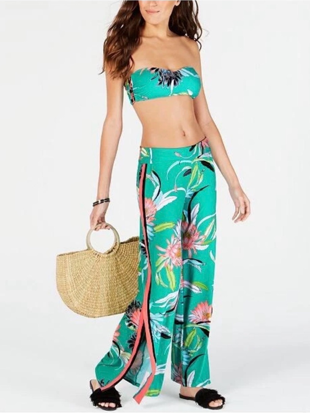 TRINA TURK
Shangri La Floral Roll Top Pant Cover-Up small